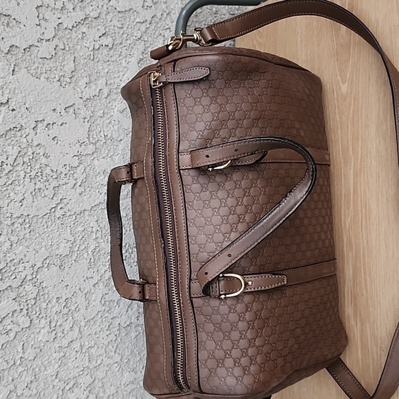 Authentic Gucci Micro Guccissima Boston Leather Crossbody bag Chocolate … - Picture 8 of 15